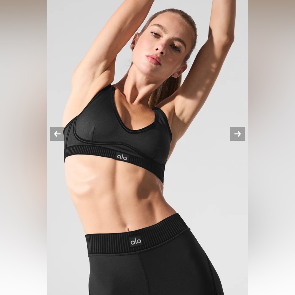 Alo Yoga Black Airlift Bra and Leggings Set